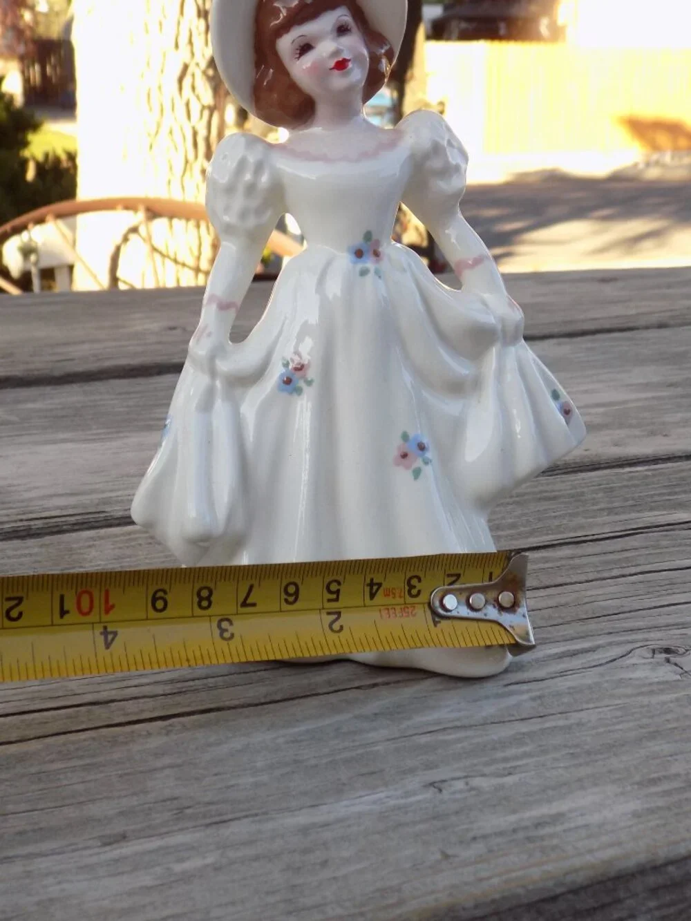 Pasadena California Ceramics  Girl Woman Bud Vase Victorian, Small Figurine,